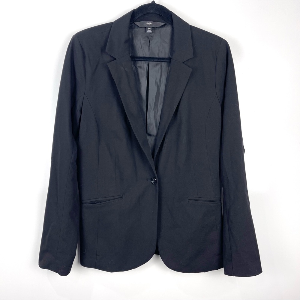 Mossimo Black Blazer Women’s Medium Single Button Tailored Jacket